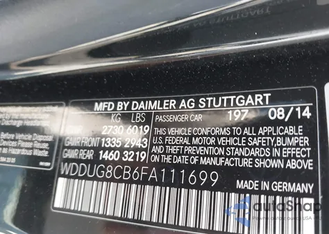2015 Mercedes-Benz S 550 from USA, damaged, VIN WDDUG8CB6FA111699